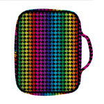 Rainbow Gay Pride Zigzag Pattern Print Front Pocket Bible Bag