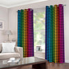 Rainbow Gay Pride Zigzag Pattern Print Grommet Curtains