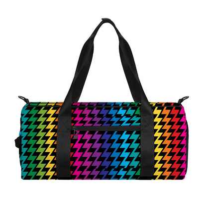 Rainbow Gay Pride Zigzag Pattern Print Gym Bag
