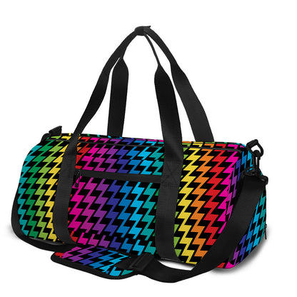 Rainbow Gay Pride Zigzag Pattern Print Gym Bag
