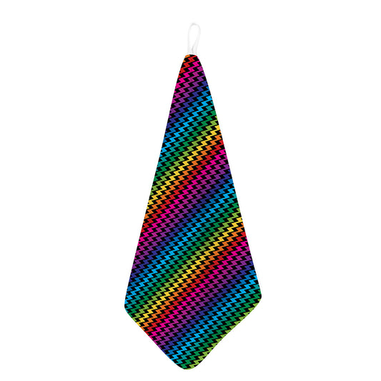 Rainbow Gay Pride Zigzag Pattern Print Hand Towel