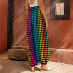 Rainbow Gay Pride Zigzag Pattern Print Harem Pants