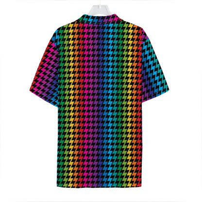 Rainbow Gay Pride Zigzag Pattern Print Hawaiian Shirt