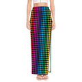 Rainbow Gay Pride Zigzag Pattern Print High Slit Maxi Skirt