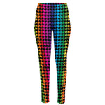 Rainbow Gay Pride Zigzag Pattern Print High-Waisted Pocket Leggings