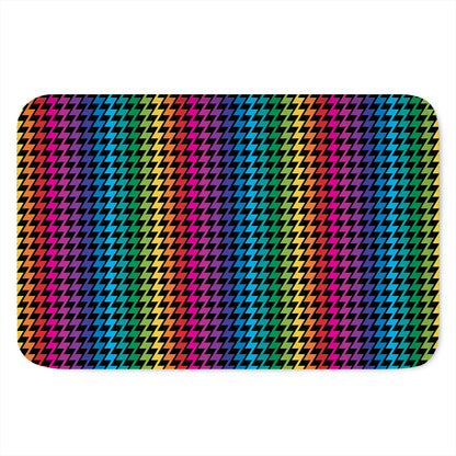 Rainbow Gay Pride Zigzag Pattern Print Indoor Door Mat