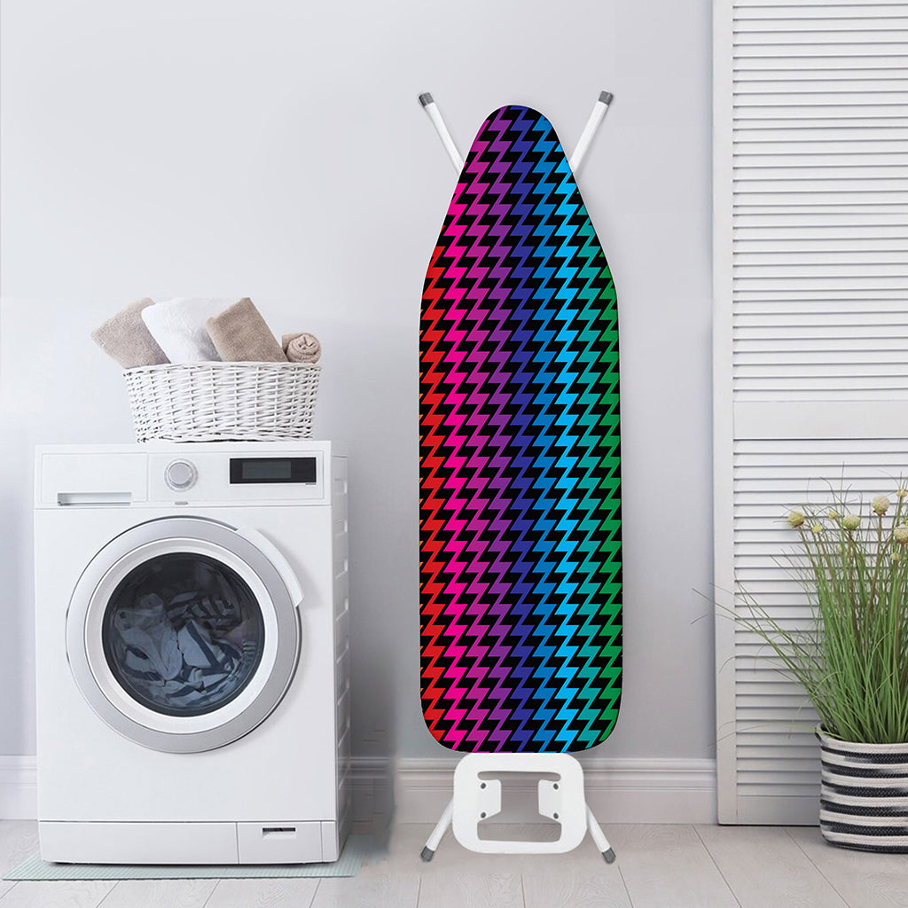 Rainbow Gay Pride Zigzag Pattern Print Ironing Board Cover