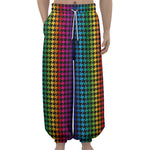 Rainbow Gay Pride Zigzag Pattern Print Lantern Pants
