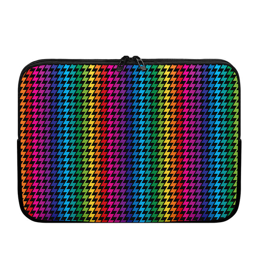 Rainbow Gay Pride Zigzag Pattern Print Laptop Sleeve