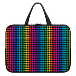 Rainbow Gay Pride Zigzag Pattern Print Laptop Sleeve With Handle