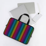 Rainbow Gay Pride Zigzag Pattern Print Laptop Sleeve With Handle