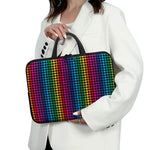 Rainbow Gay Pride Zigzag Pattern Print Laptop Sleeve With Handle