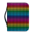 Rainbow Gay Pride Zigzag Pattern Print Leather Bible Cover