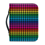 Rainbow Gay Pride Zigzag Pattern Print Leather Bible Cover