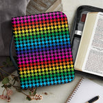 Rainbow Gay Pride Zigzag Pattern Print Leather Bible Cover