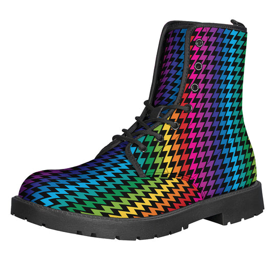 Rainbow Gay Pride Zigzag Pattern Print Backpack