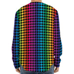 Rainbow Gay Pride Zigzag Pattern Print Long Sleeve Baseball Jersey