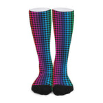 Rainbow Gay Pride Zigzag Pattern Print Long Socks