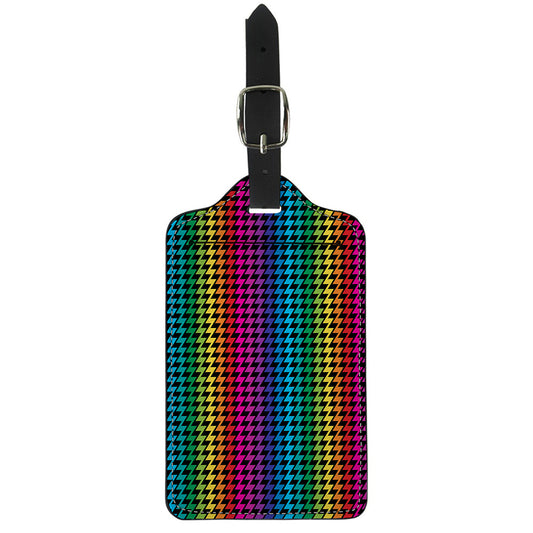 Rainbow Gay Pride Zigzag Pattern Print Luggage Tag