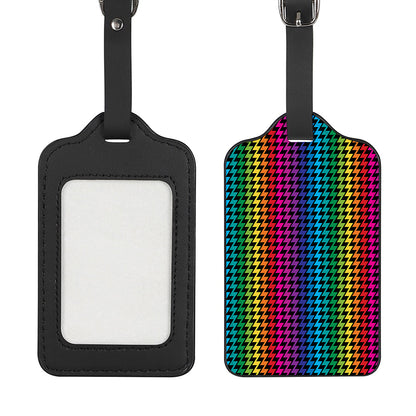 Rainbow Gay Pride Zigzag Pattern Print Luggage Tag