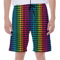 Rainbow Gay Pride Zigzag Pattern Print Men's Beach Shorts