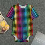 Rainbow Gay Pride Zigzag Pattern Print Men's Bodysuit