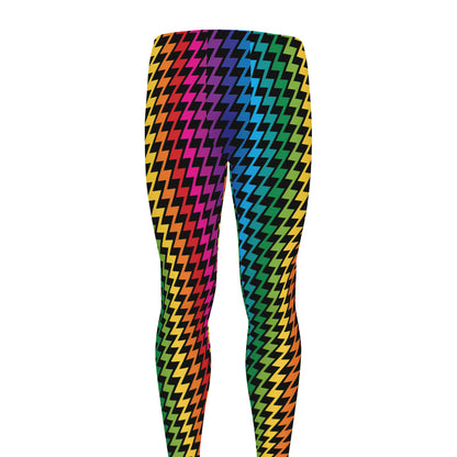 Rainbow Gay Pride Zigzag Pattern Print Men's leggings