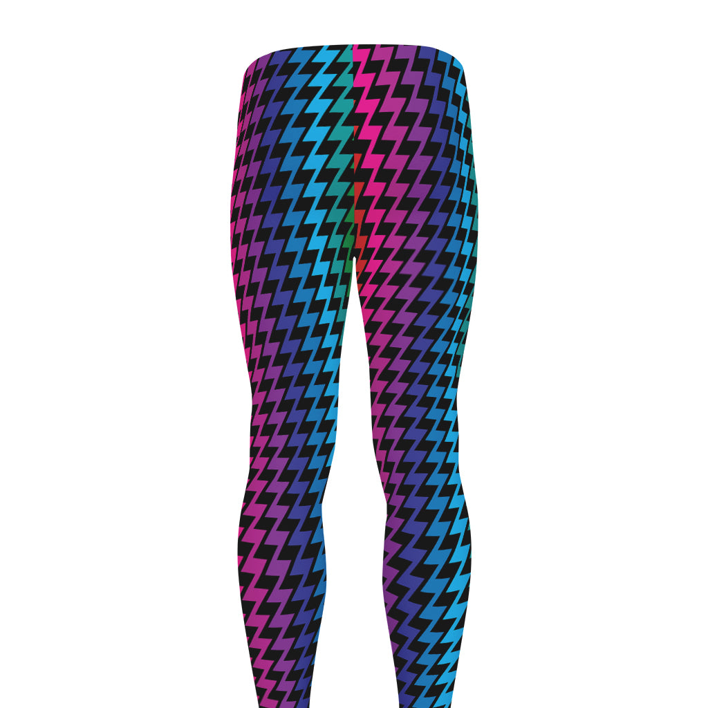 Rainbow Gay Pride Zigzag Pattern Print Men's leggings