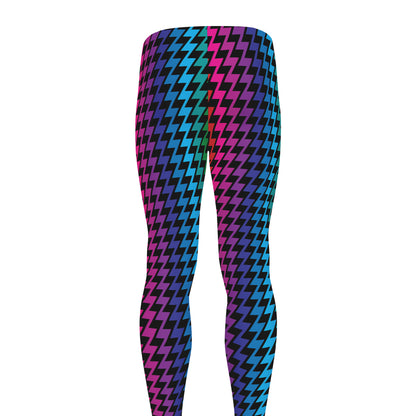 Rainbow Gay Pride Zigzag Pattern Print Men's leggings