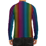 Rainbow Gay Pride Zigzag Pattern Print Men's Long Sleeve Rash Guard