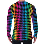 Rainbow Gay Pride Zigzag Pattern Print Men's Long Sleeve T-Shirt
