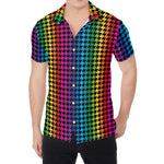Rainbow Gay Pride Zigzag Pattern Print Men's Shirt