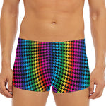Rainbow Gay Pride Zigzag Pattern Print Men's Short Boxer Briefs