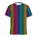 Rainbow Gay Pride Zigzag Pattern Print Men's Athletic T-Shirt