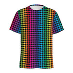 Rainbow Gay Pride Zigzag Pattern Print Men's Sports T-Shirt