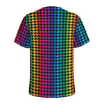 Rainbow Gay Pride Zigzag Pattern Print Men's Sports T-Shirt