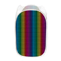 Rainbow Gay Pride Zigzag Pattern Print Mesh Laundry Hamper