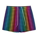 Rainbow Gay Pride Zigzag Pattern Print Mesh Shorts