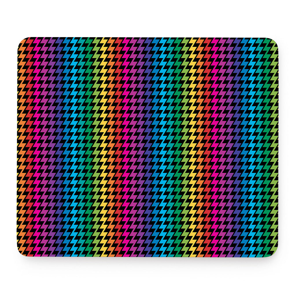 Rainbow Gay Pride Zigzag Pattern Print Mouse Pad