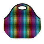 Rainbow Gay Pride Zigzag Pattern Print Neoprene Lunch Bag