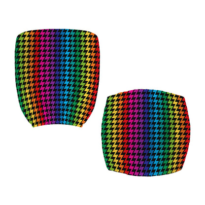 Rainbow Gay Pride Zigzag Pattern Print Office Chair Cover