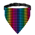 Rainbow Gay Pride Zigzag Pattern Print Over The Collar Dog Bandana