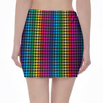Rainbow Gay Pride Zigzag Pattern Print Pencil Mini Skirt