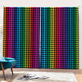 Rainbow Gay Pride Zigzag Pattern Print Pencil Pleat Curtains