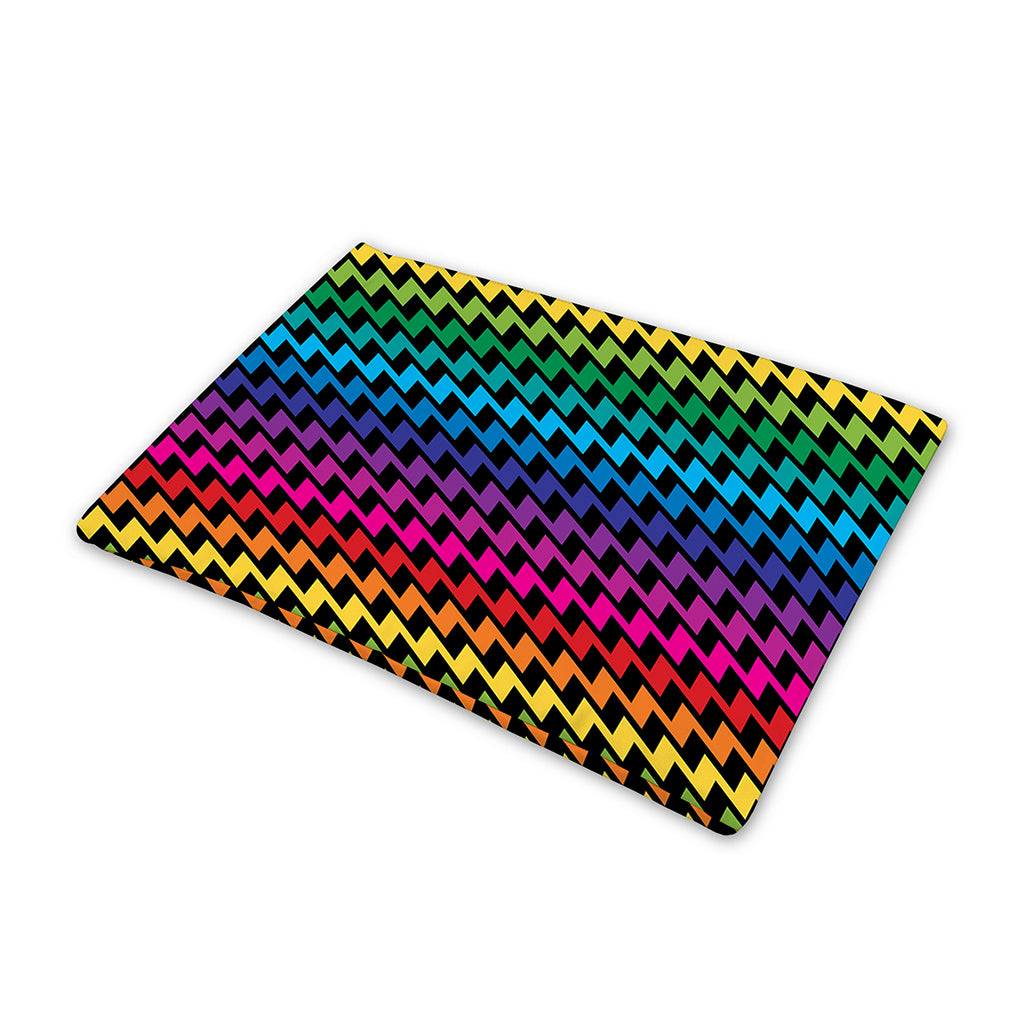 Rainbow Gay Pride Zigzag Pattern Print Pet Cooling Mat Cover