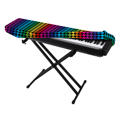 Rainbow Gay Pride Zigzag Pattern Print Piano Keyboard Cover