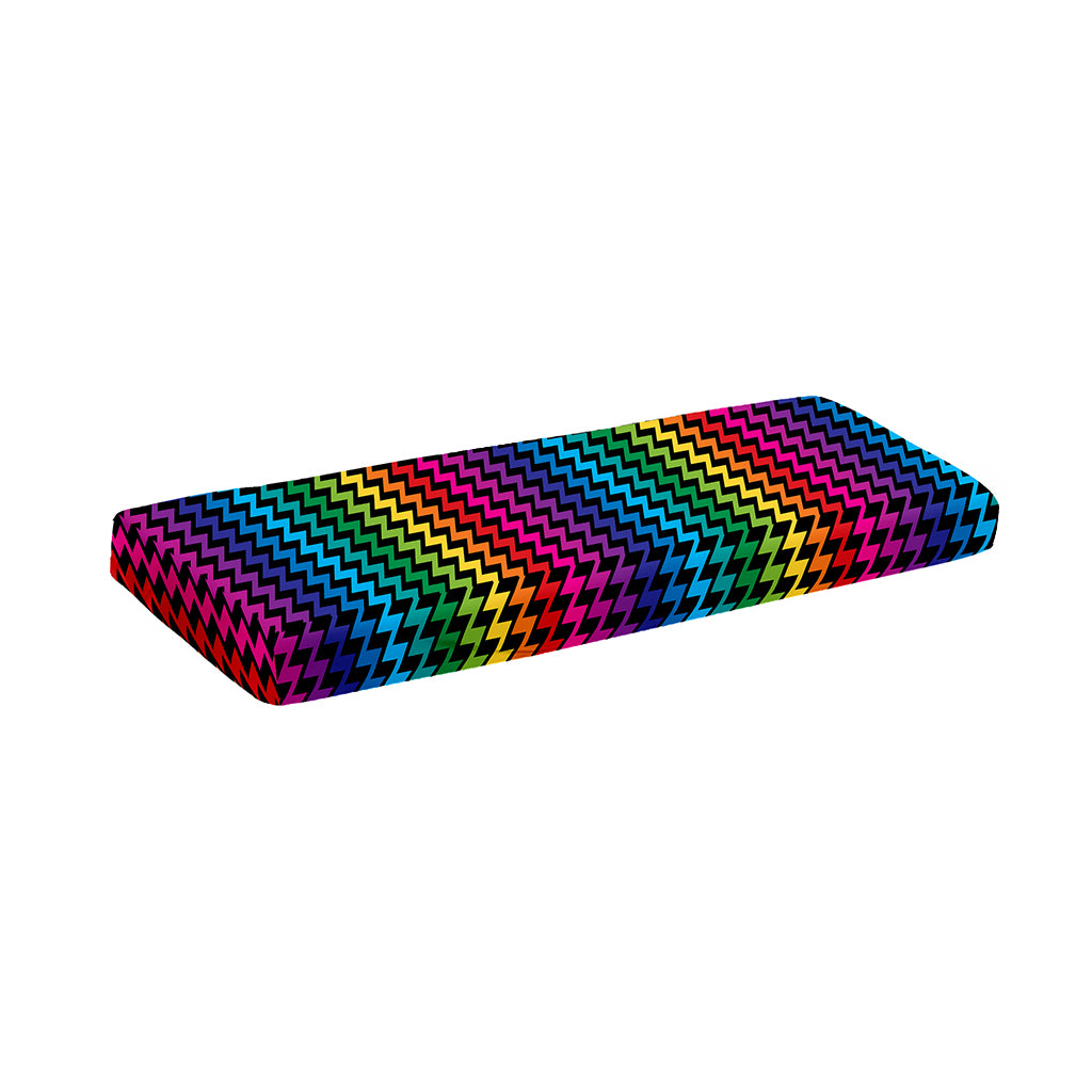 Rainbow Gay Pride Zigzag Pattern Print Piano Keyboard Cover
