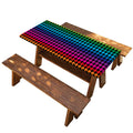 Rainbow Gay Pride Zigzag Pattern Print Picnic Table Cover
