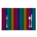 Rainbow Gay Pride Zigzag Pattern Print Placemat