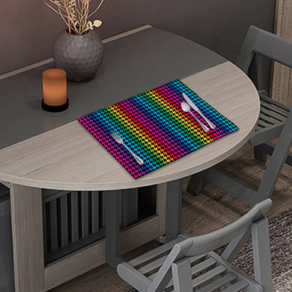 Rainbow Gay Pride Zigzag Pattern Print Placemat